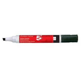 Drywipe Marker Chisel Tip Black Pk12