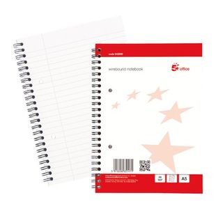 Notebook A5+ Red/Wht Pk10