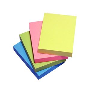 Repositionable Note Neon Ast Pk12