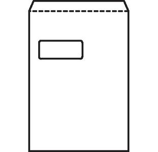 Env Pkt Ss Wdw C4 Wht Pk250