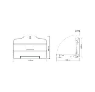 Horizontal Baby Changing Unit Cream