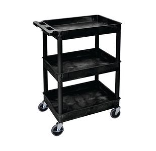 Mpps 3 Shelf Uprights Trolley Black