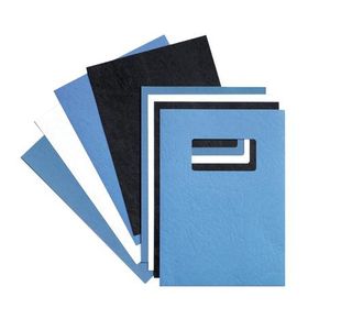Gbc Leathergrain A4 Bind Cvr Blu P50