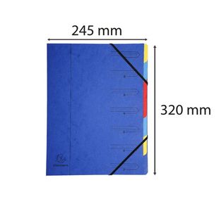 Europa 7 Part Organiser Blue 54072E