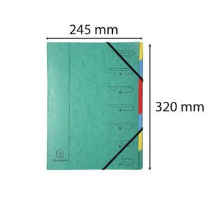 Europa 7 Part Organiser Green 54073E