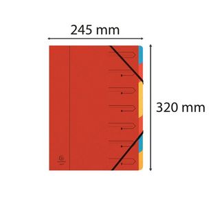 Europa 7 Part Organiser Red 54075E