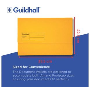 Guildhall Doc Wallet Fc Ylw Pk50