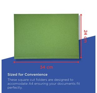 Guildhall Sq Cut Fldr 315G Grn Pk100