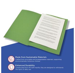 Guildhall Sq Cut Fldr 315G Grn Pk100