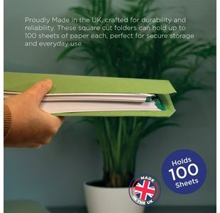 Guildhall Sq Cut Fldr 315G Grn Pk100