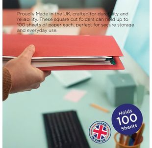 Guildhall Sq Cut Folder Red Pk100