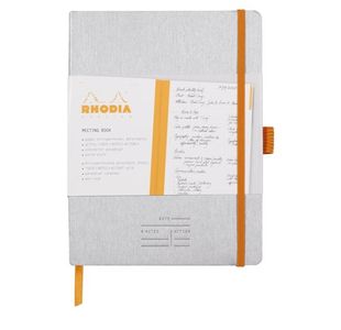 Rhodiarama Meeting Book A5+ Silver