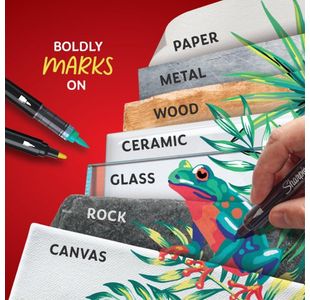 Sharpie Marker Bullet Blk/Wht Pk2