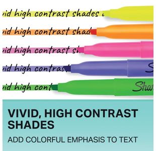 Sharpie Highlighter Chisel Ast Pk12