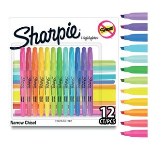 Sharpie Highlighter Chisel Ast Pk12
