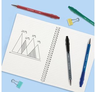 Papermate Flexgrip Retract Blk Pk12