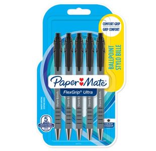 Papermate Flexgrip Ballpen Blk Pk5