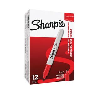 Sharpie Permnt Marker Fine Red Pk12