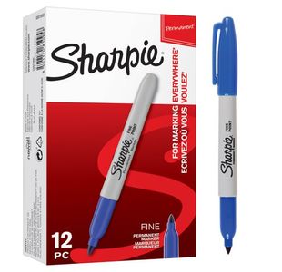 Sharpie Permnt Marker Fine Blue Pk12