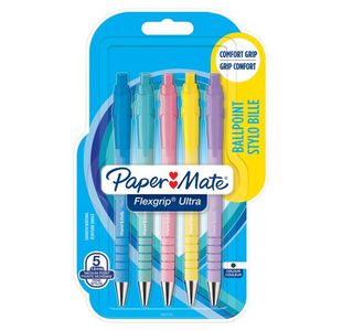 Paper Mate Flexgrip Ult Ball Blk Pk5