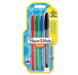 Papermate Inkjoy 100 Cap Med Ast Pk4