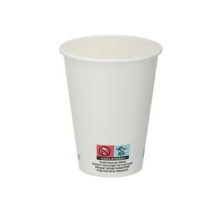 Sgl Wall Coffee Cup 12Oz Wht Pk1000