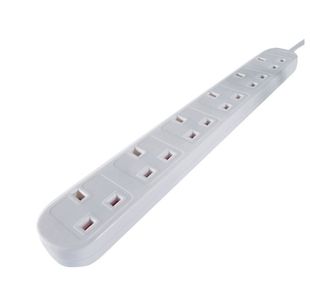 Connekt Gear Uk 6-Way Ext Lead 2M