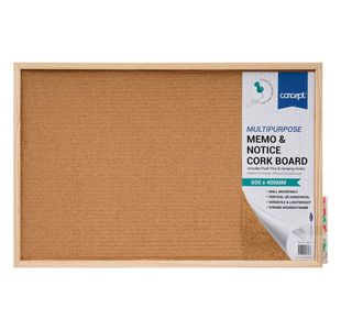 Concept Memo Cork Notice Board 60X40Cm (
