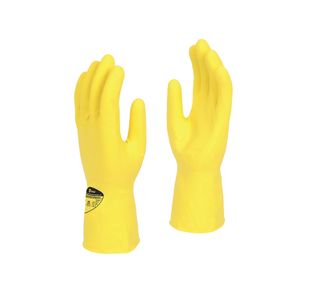 Latex Rubber Hhd Glove L Yellow Pk12