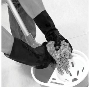 33Cm Industrial Rubber Glove Blk 10