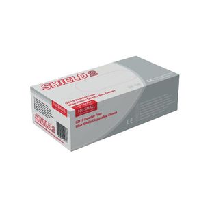Shield Bl Pf Nitrile Gloves Xl Pk100