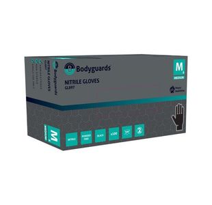 Handsafe Nitrile Gloves M Blk Pk100