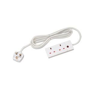 Ced 2-Way Extension Lead 5M White