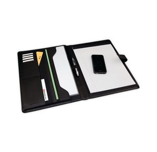 Monolith Conf Foldr Pu W/Pad A4 Blk