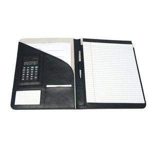 Monolith Leather Conf Folder A4 Blk