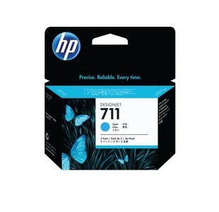 Hp Cz134A 711 3 Pack 29 Ml Cyan Ink Cart