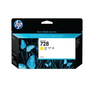 Hp F9J65A 728 Yellow Ink Cartridge 130Ml