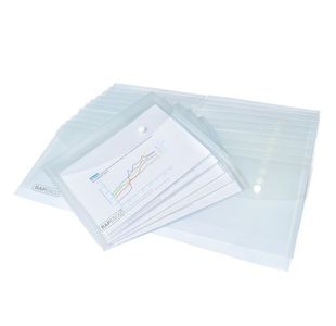 Rapesco Popper Wallet A5 Clear Pk25