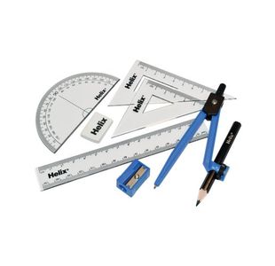 Helix Maths Set Plastic Case Pk12