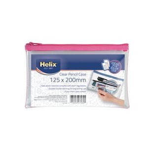 Helix 8X5In Pvc Pencil Case Clr Pk12