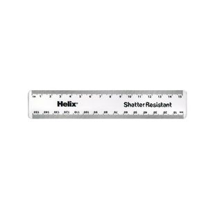 Helix Shatter Resist Ruler 15Cm Pk50