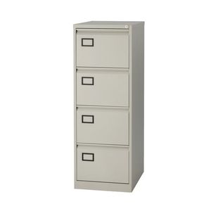 Bisley 4 Drw Flng Cabinet Goose Grey