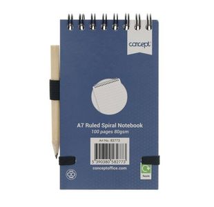 Concept A7 100Pg Spiral Pocket Notebook
