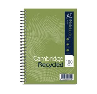 Cambridge Recycled Notebook A5 Pk5