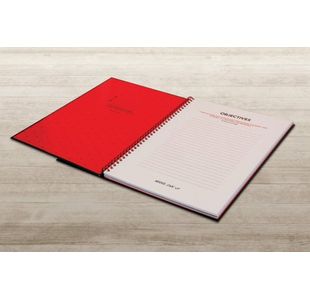 Black N Red Hb Wire Notebook A4 Pk2