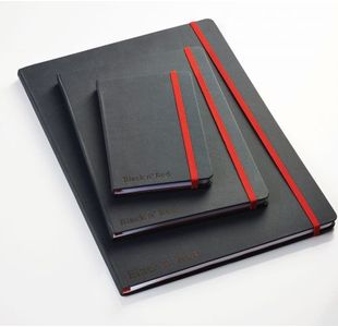 Black N Red Hard Cover Notebook A4