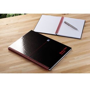 Black N Red Recy Hb Wire Ntbk A5 Pk5