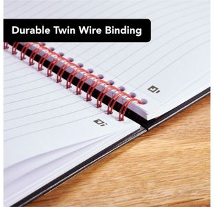 Black N Red Wire Hb Rule Ntbk A4 Pk5