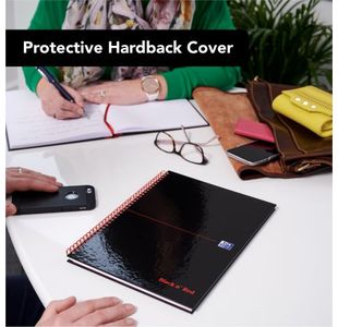 Black N Red Wire Hb Rule Ntbk A4 Pk5