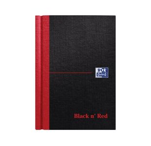 Black N Red Hb Ruled Notebook A6 Pk5